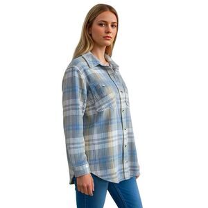 Workshop Republic Womens Sz Medium Plaid Jacket Shacket Grunge Gorpcore Normcore